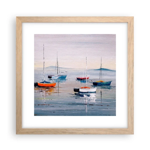 Affisch i ram av ljusek - En välförtjänt vila - 30x30 cm