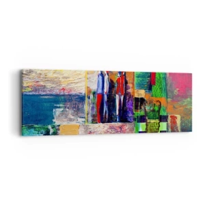 Canvastavla - Bild på duk - Relationer och emotioner - 90x30 cm