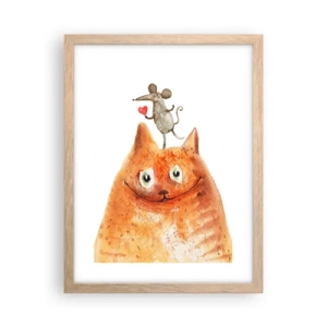 Affisch i ram av ljusek - Kärlekens paradoxer - 30x40 cm