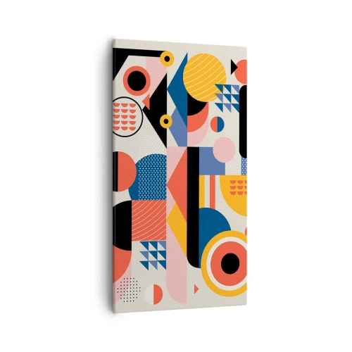 Canvastavla - Bild på duk - Komposition: Lek - 55x100 cm