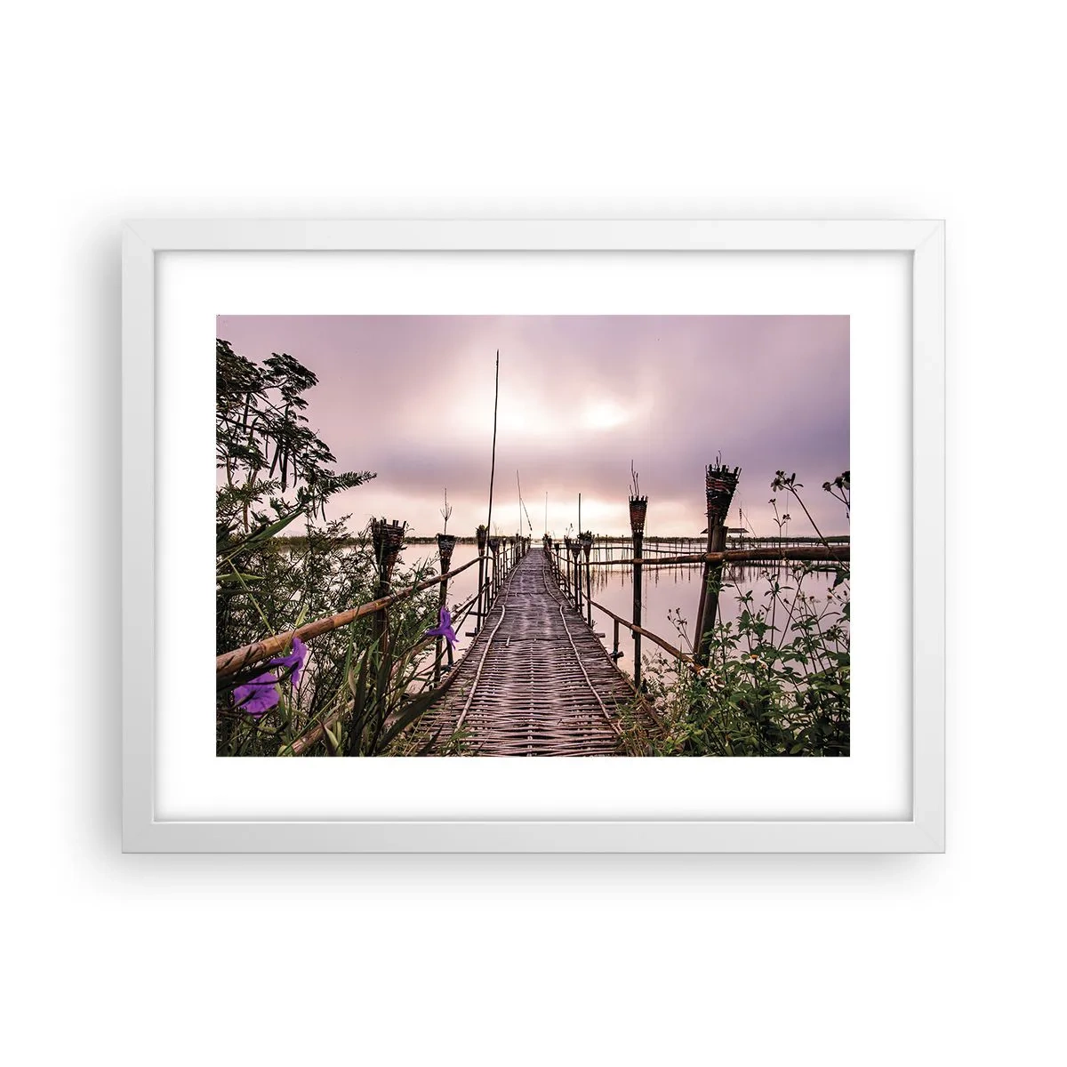 Affisch i vit ram - Asiens lugn och tystnad - 40x30 cm