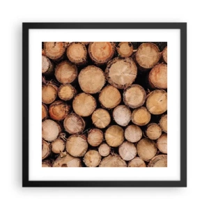 Affisch i svart ram - Ny början - 40x40 cm