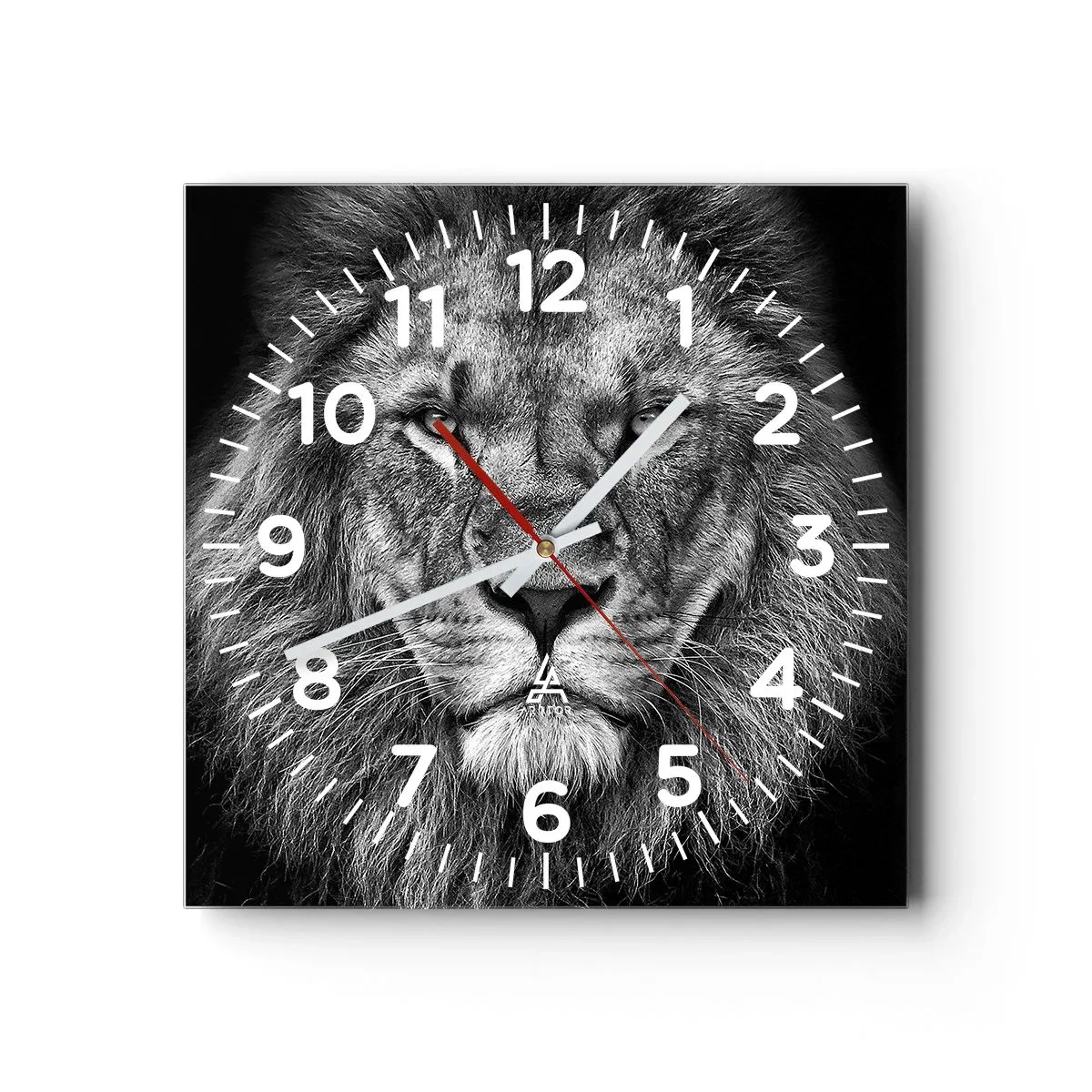 Väggklocka - Klocka på glas - I kröningskläder - 40x40 cm