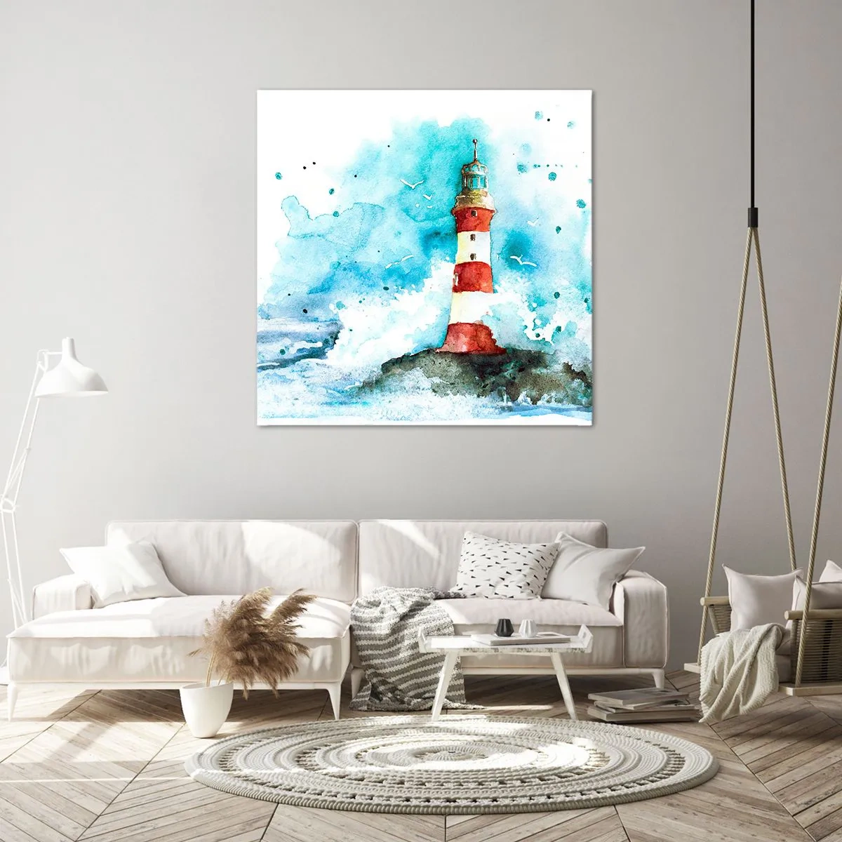 Canvastavla - Bild på duk - Elementens enhet - 40x40 cm