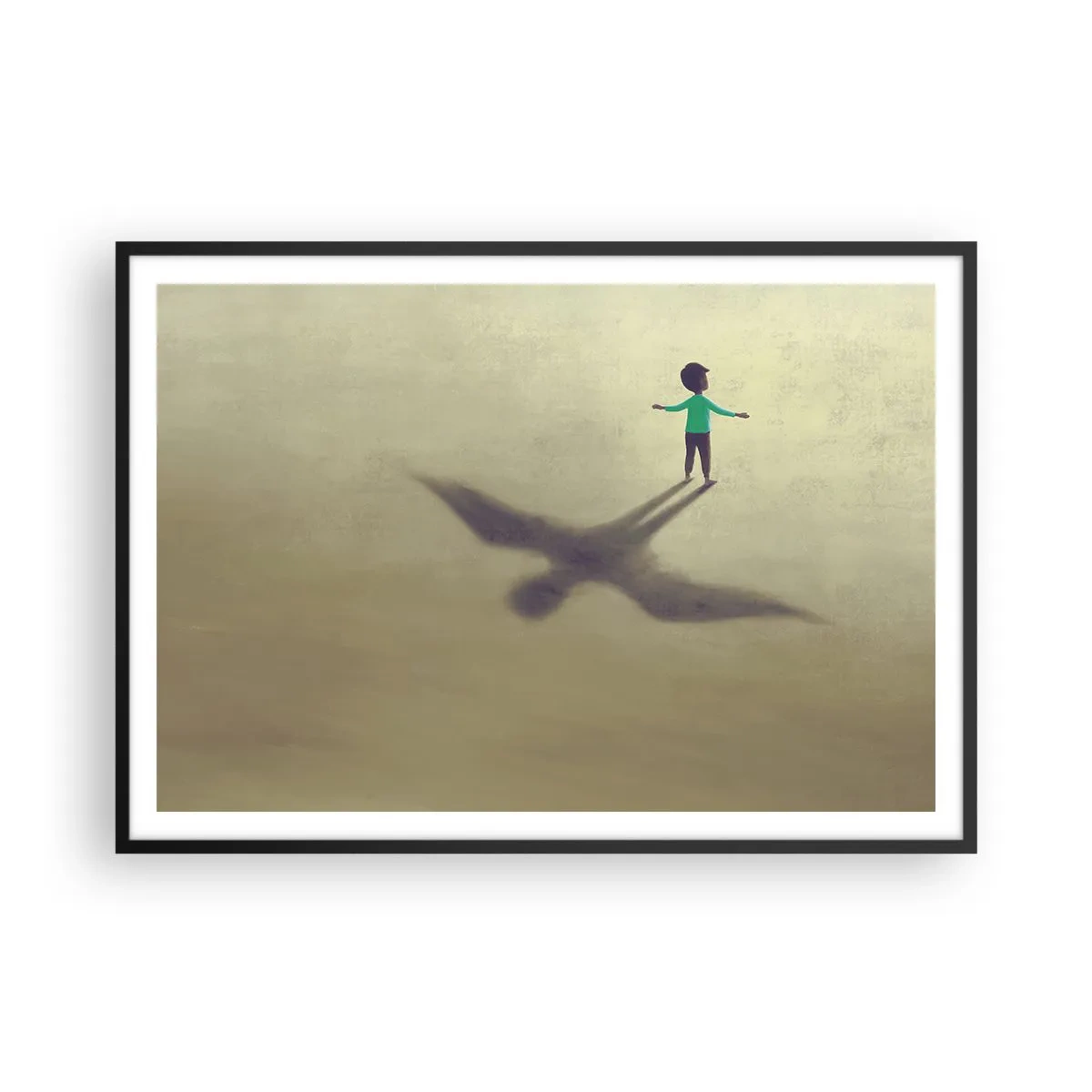 Affisch i svart ram - Framtidens hjälte - 100x70 cm