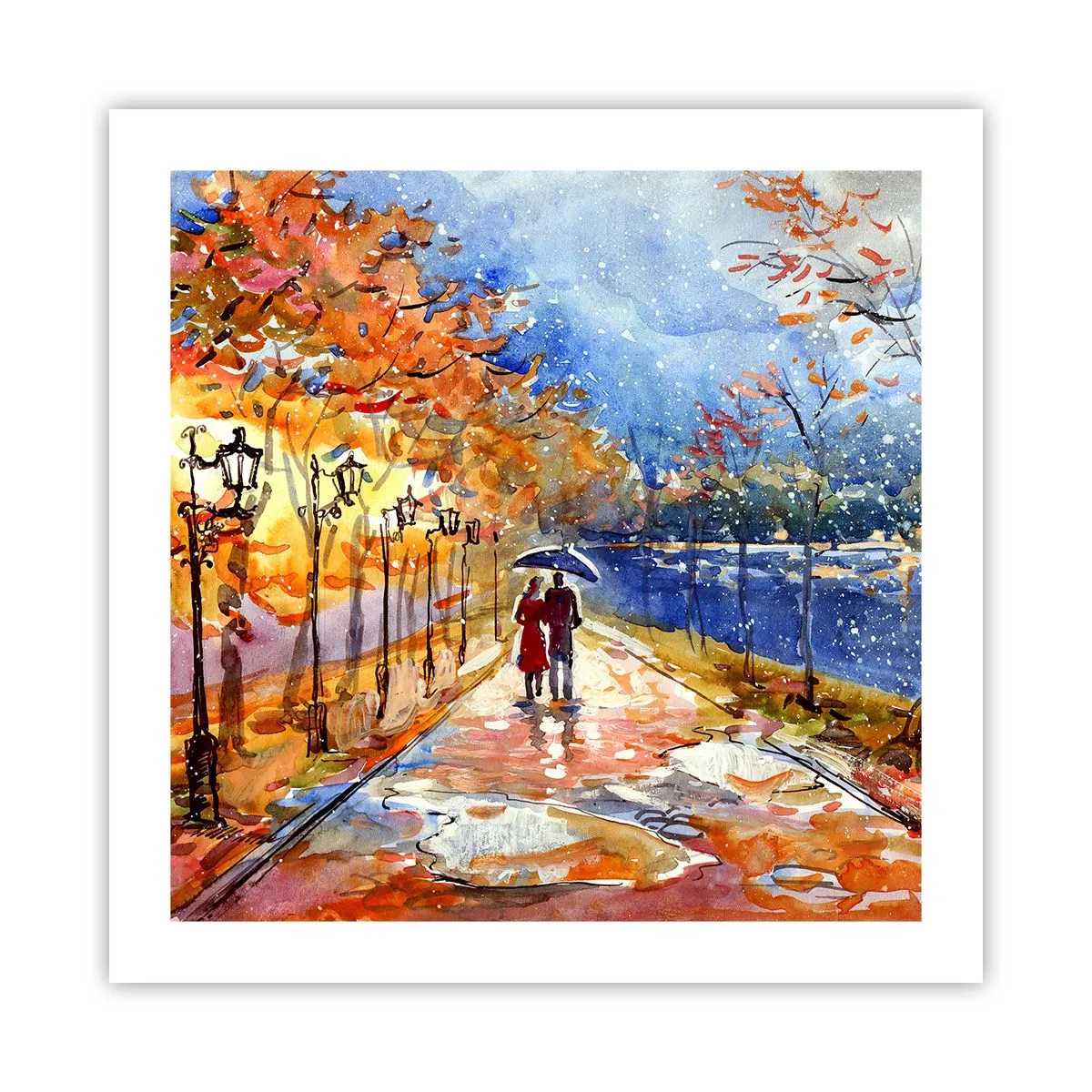 Affisch - Tillsammans mot tidens gräns - 50x50 cm