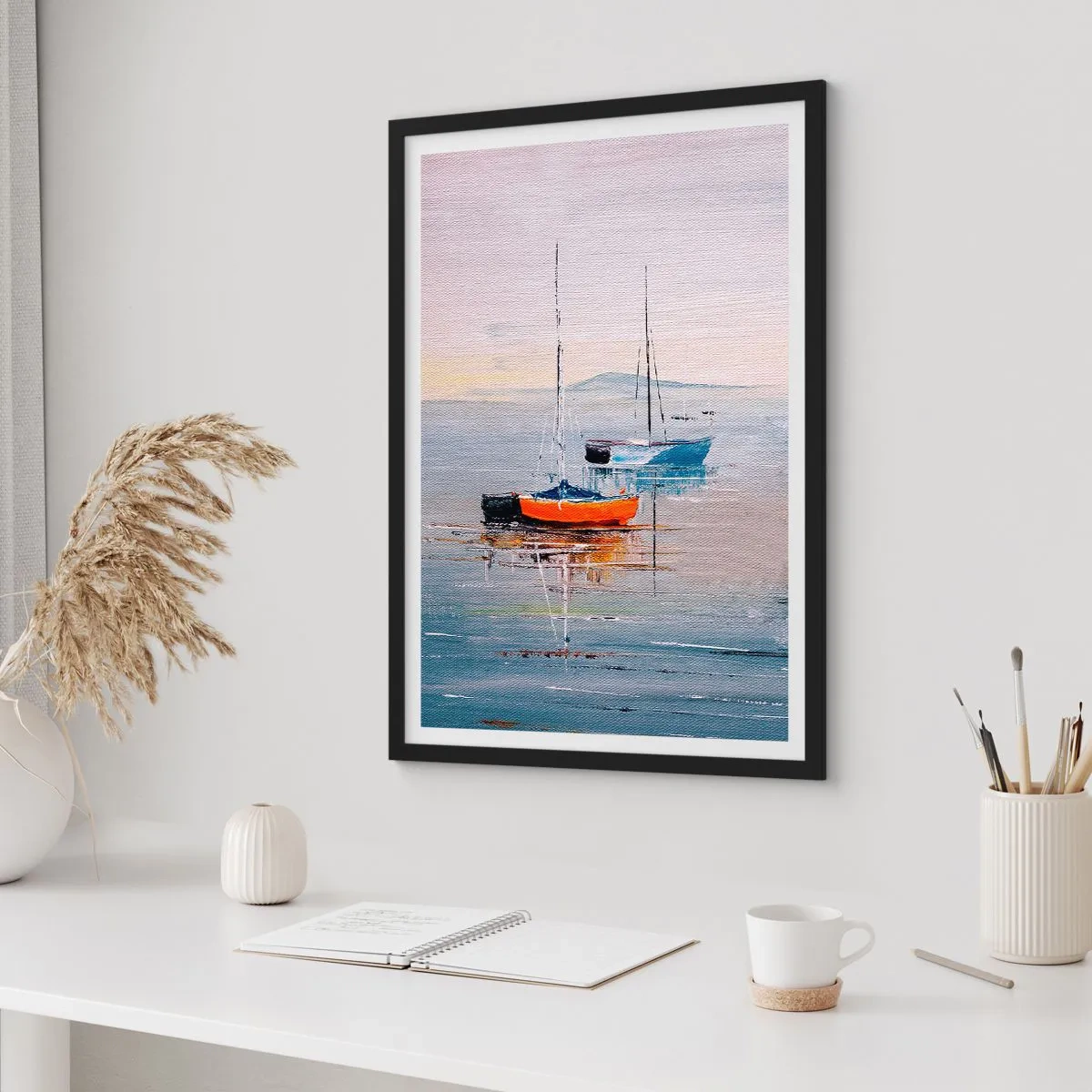 Affisch i svart ram - En välförtjänt vila - 61x91 cm