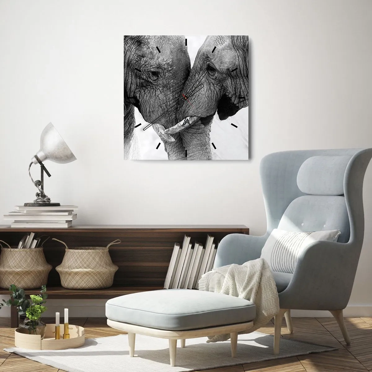 Väggklocka - Klocka på glas - Hjärtlig bekännelse - 40x40 cm