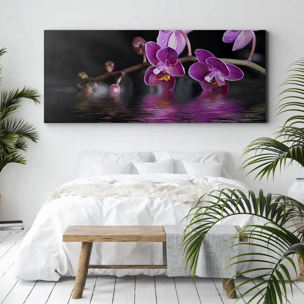 Canvastavla - Bild på duk - Lila skönhet - 120x50 cm