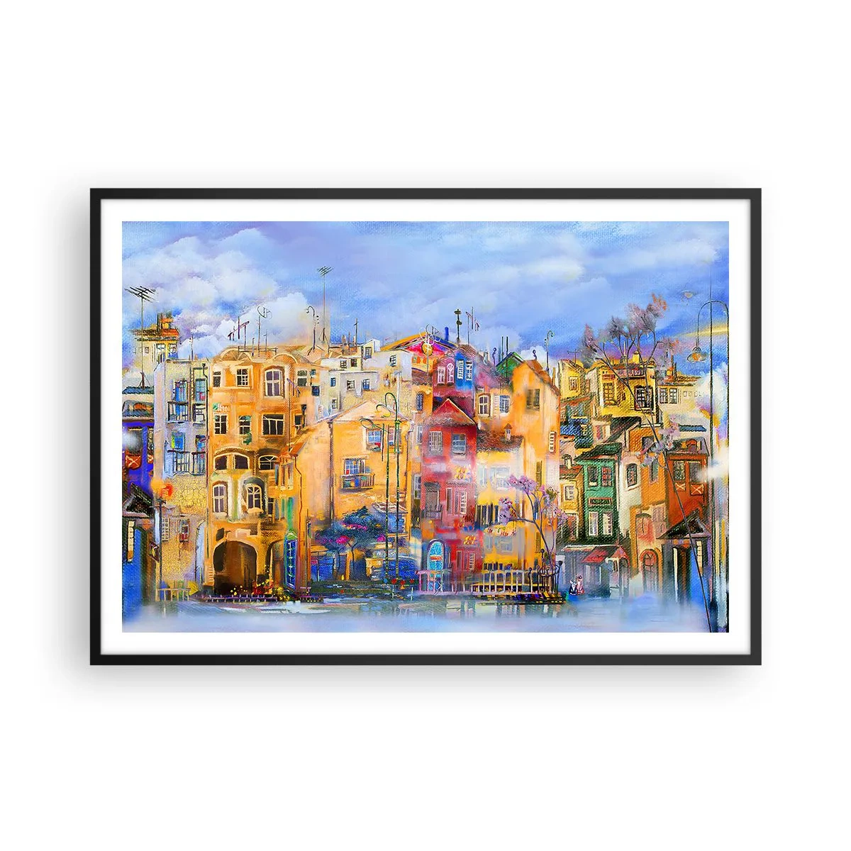 Affisch i svart ram - Vi är tillsammans - 100x70 cm