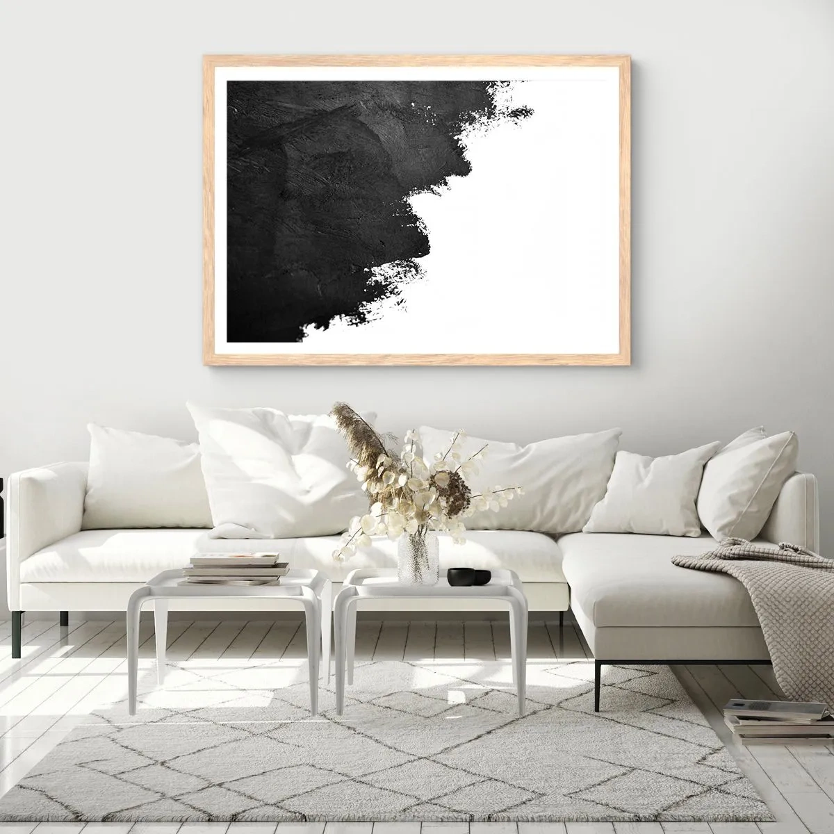 Affisch i ram av ljusek - Element: jord - 70x50 cm