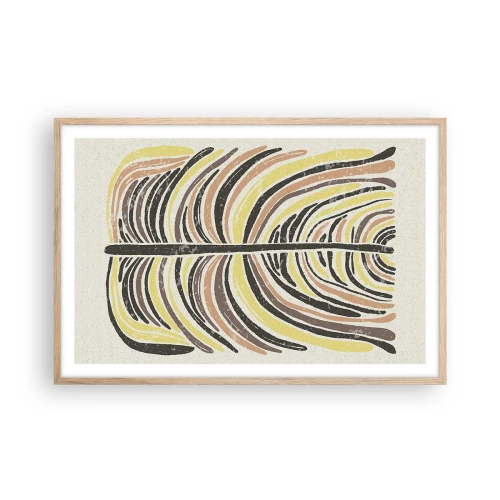 Affisch i ram av ljusek - Pulserande abstraktion - 91x61 cm