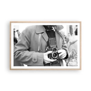 Affisch i ram av ljusek - I retrostil - 91x61 cm