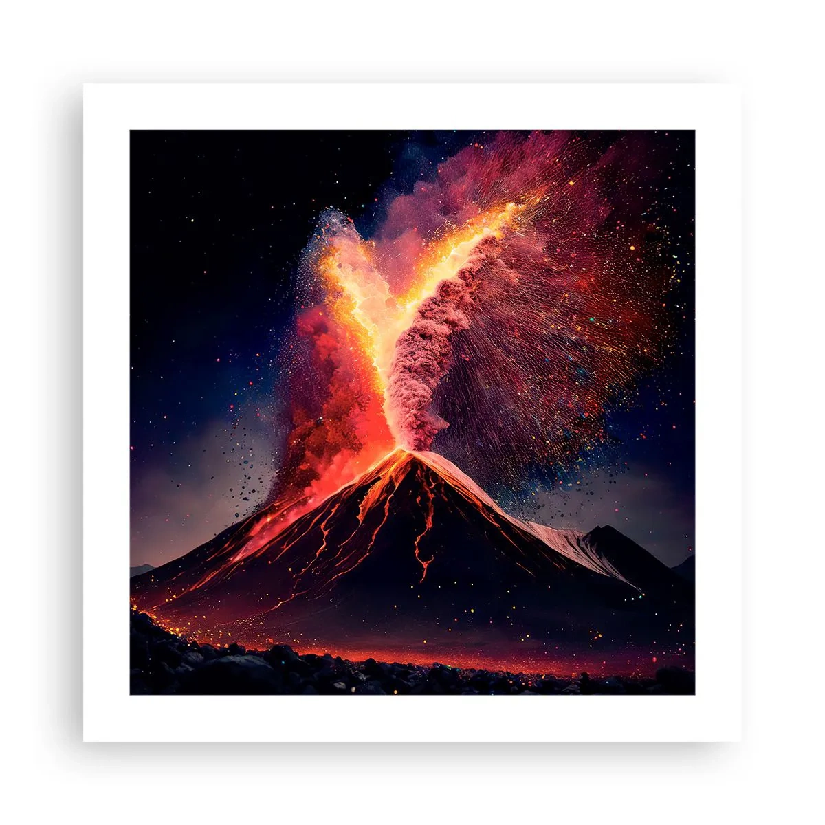 Affisch - Skönhet och skräck - 50x50 cm