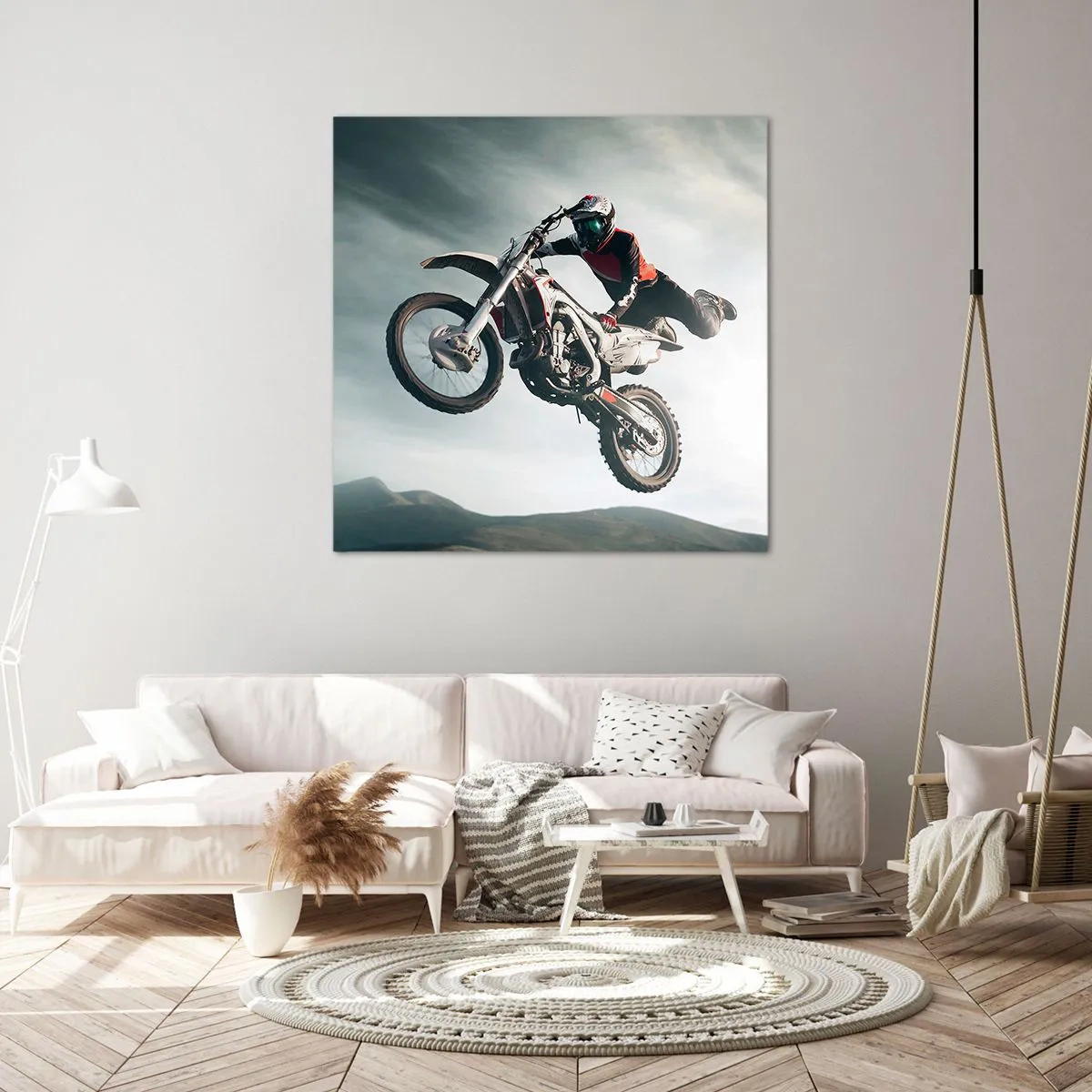 Canvastavla - Bild på duk - No risk, no fun - 60x60 cm