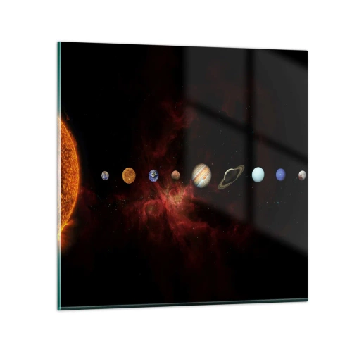 Glastavla - Bild på glas - Vårt grannskap - 60x60 cm