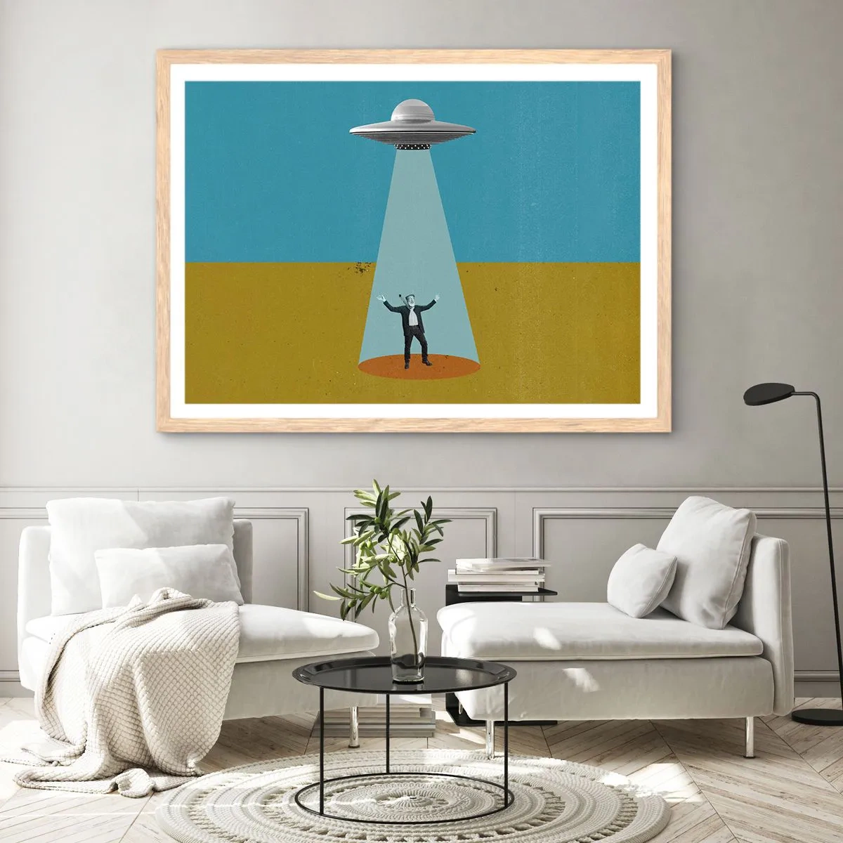 Affisch i ram av ljusek - Ett nära möte - 40x30 cm