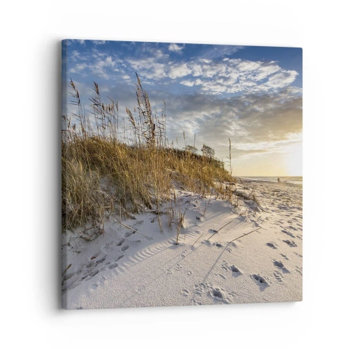 Canvastavla - Bild på duk - Inbjudan till promenad - 30x30 cm