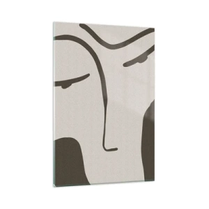 Glastavla - Bild på glas - Som från en målning av Modigliani - 80x120 cm