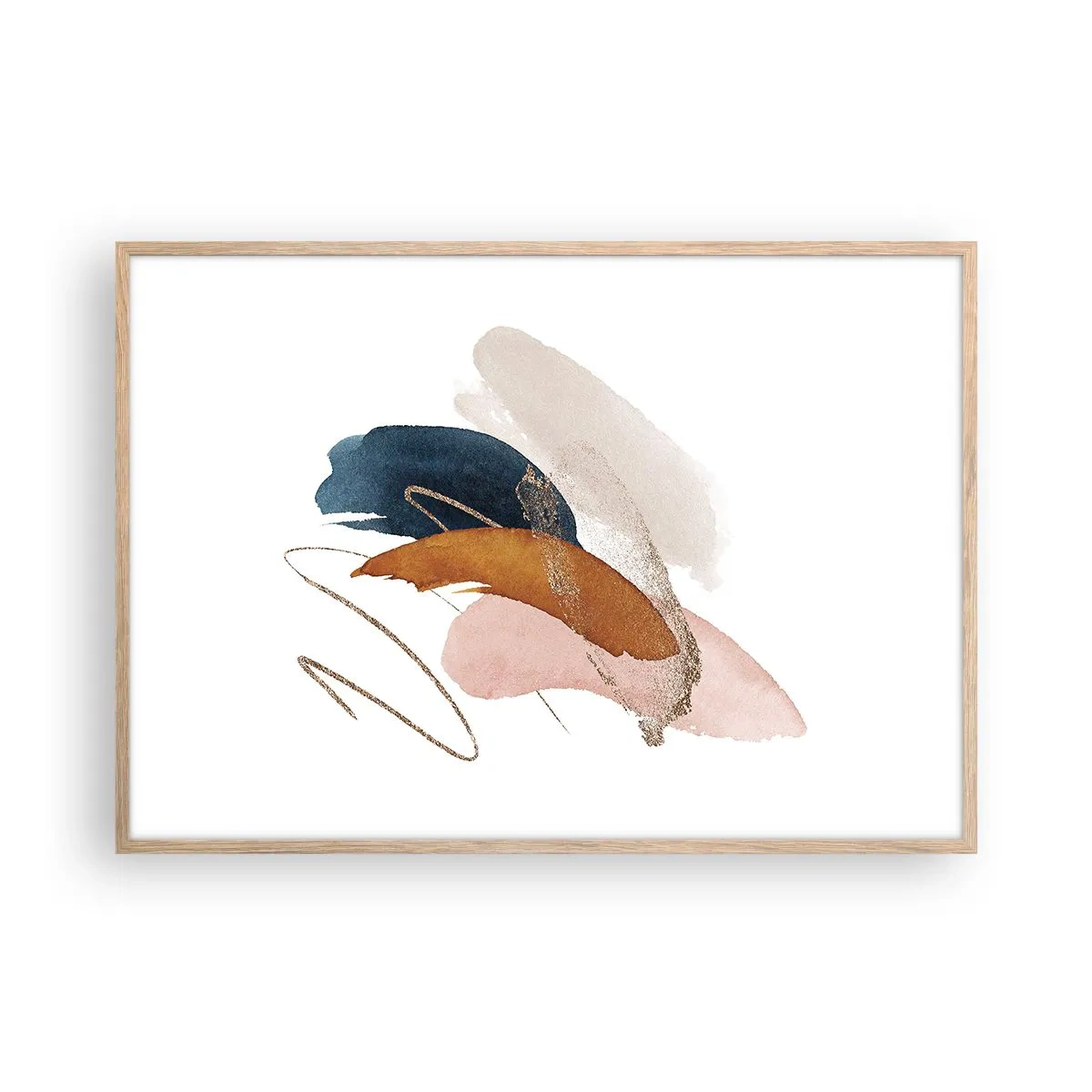 Affisch i ram av ljusek - Bevingad komposition - 100x70 cm