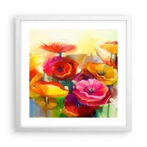 Affisch i vit ram - Inte bara rött - 40x40 cm