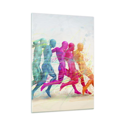 Glastavla - Bild på glas - Rörelsens harmoni - 50x70 cm