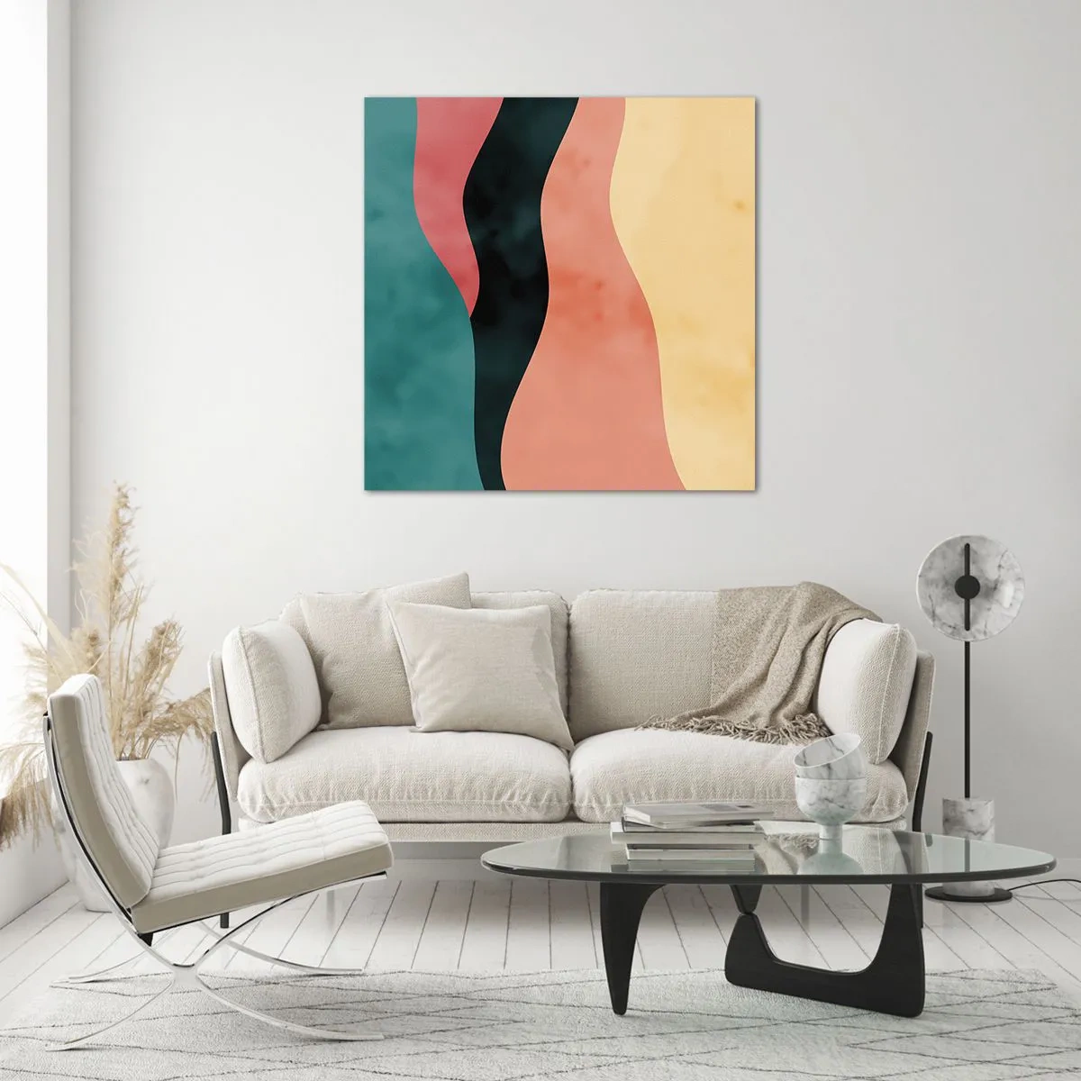 Glastavla - Bild på glas - Enig oenighet - 70x70 cm