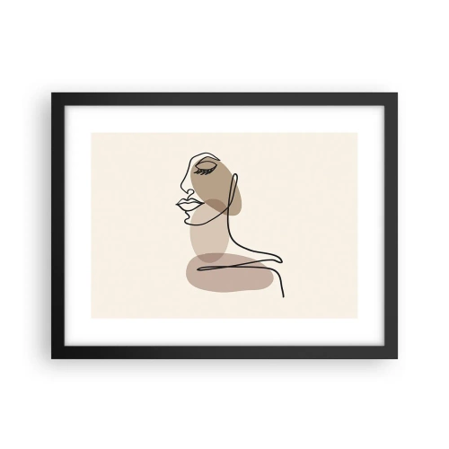 Affisch i svart ram - Lyssnar på sig själv - 40x30 cm