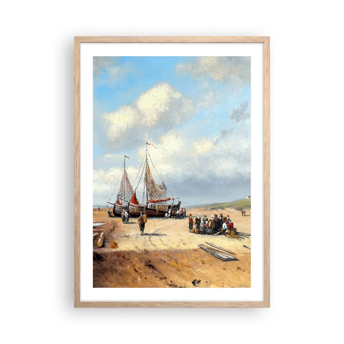 Affisch i ram av ljusek - Efter en lyckad fångst - 50x70 cm