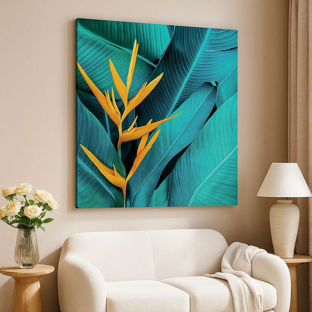 Canvastavla - Bild på duk - Edens blomma - 30x30 cm