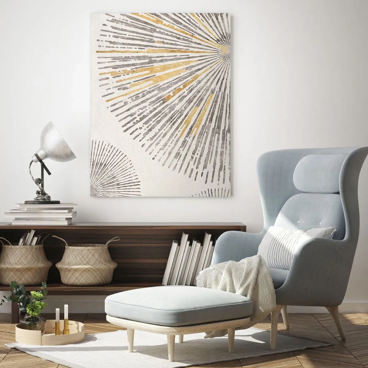 Glastavla - Bild på glas - Radiens skönhet - 80x120 cm