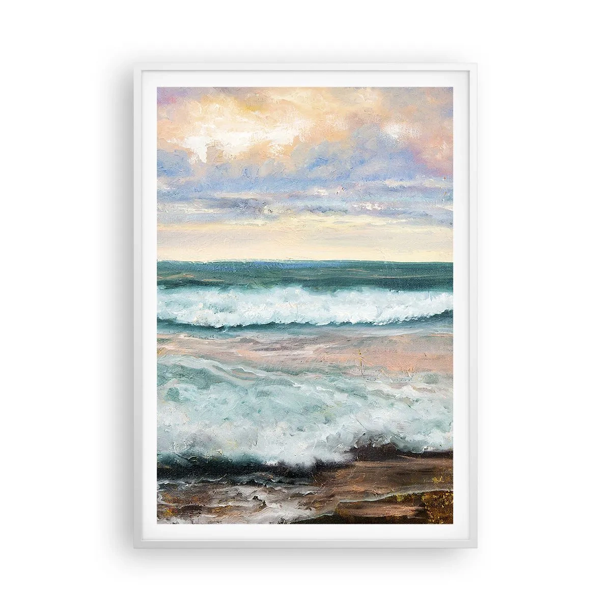 Affisch i vit ram - Här kan du släta ut din själ - 70x100 cm