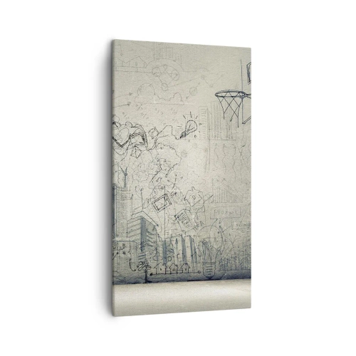 Canvastavla - Bild på duk - Mitt underbara stadsliv - 45x80 cm