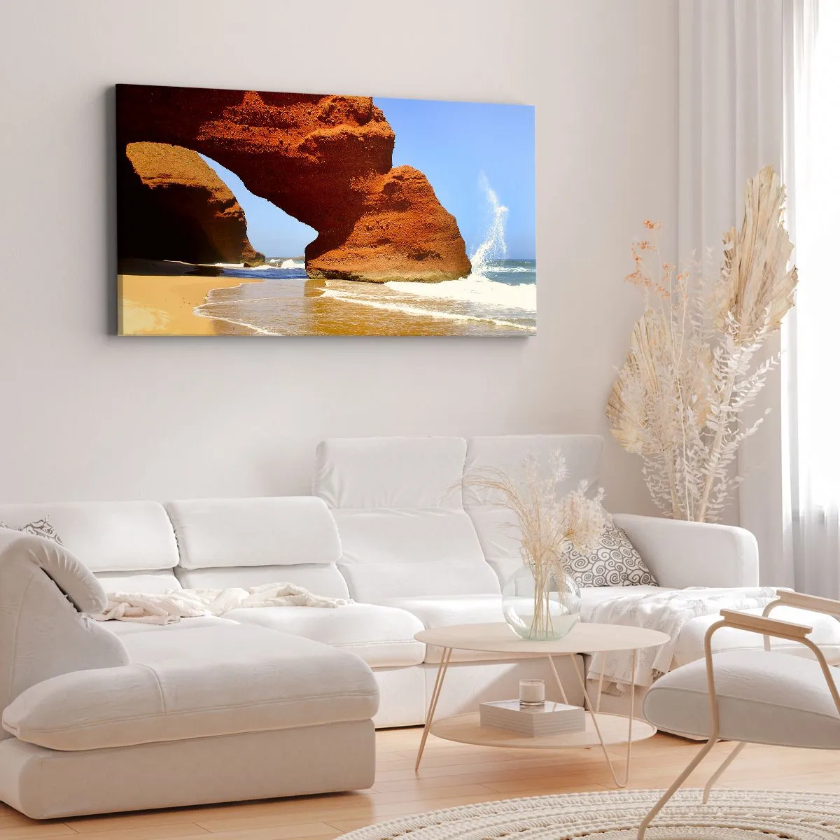 Canvastavla - Bild på duk - Vatten och vind i tusentals år - 100x40 cm