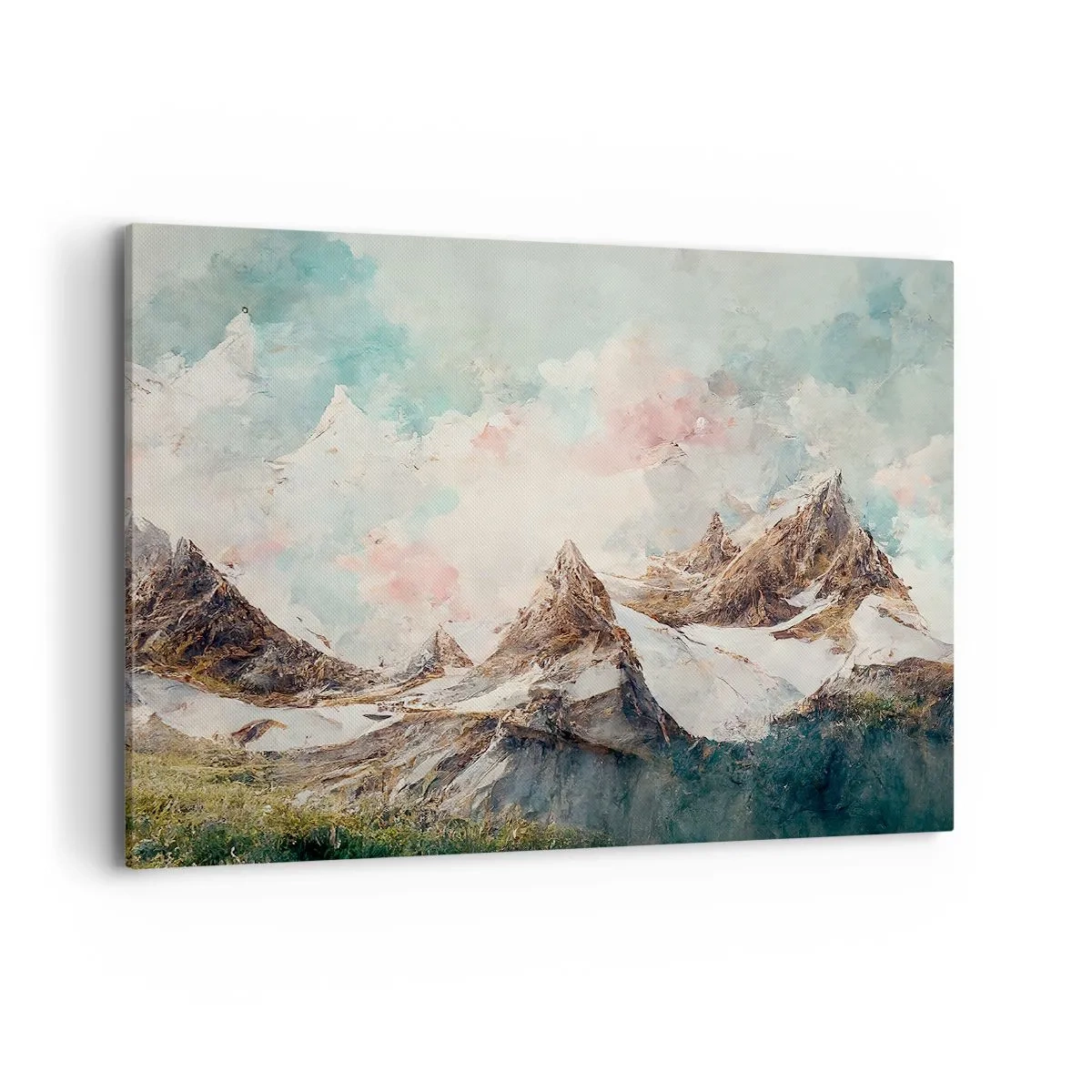 Canvastavla - Bild på duk - Steniga blad - 120x80 cm