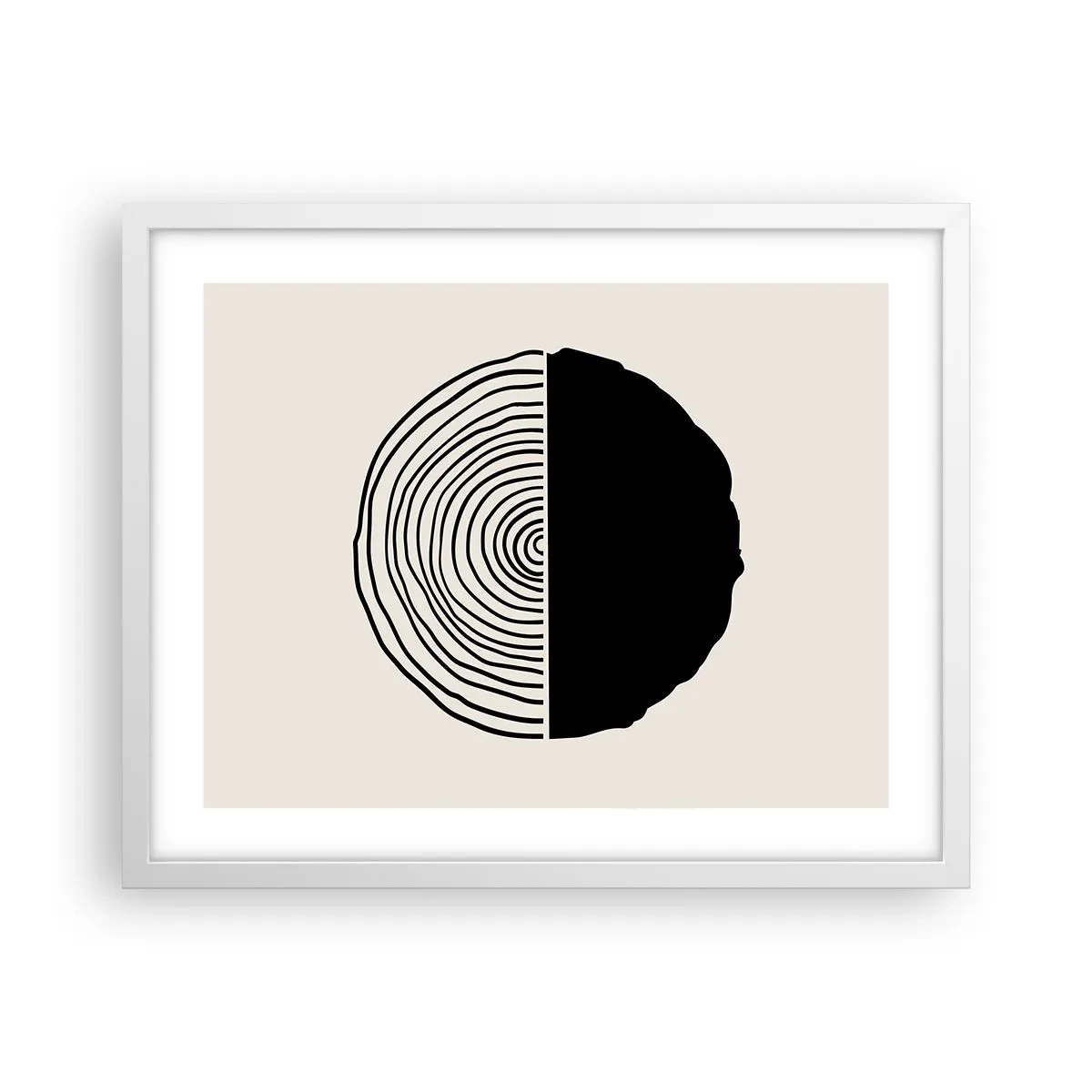 Affisch i vit ram - Hälften hälften - 50x40 cm