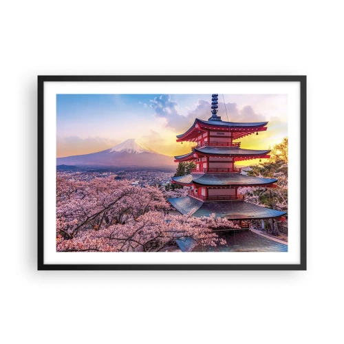 Affisch i svart ram - Essens av den japanska andan - 70x50 cm