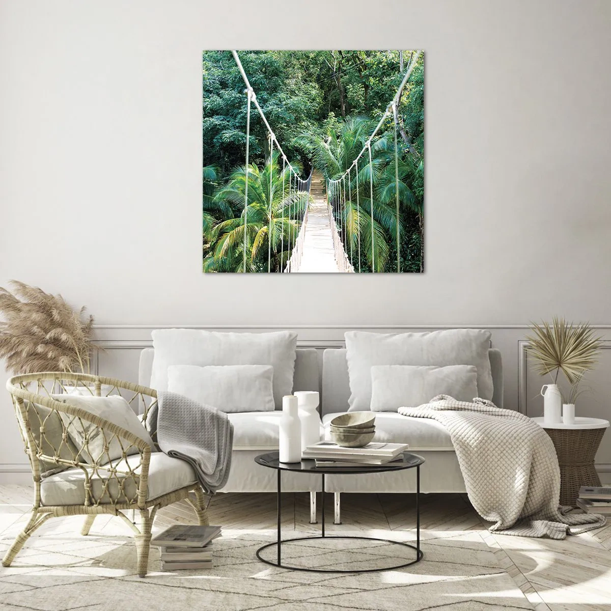 Glastavla - Bild på glas - Welcome to the jungle! - 40x40 cm