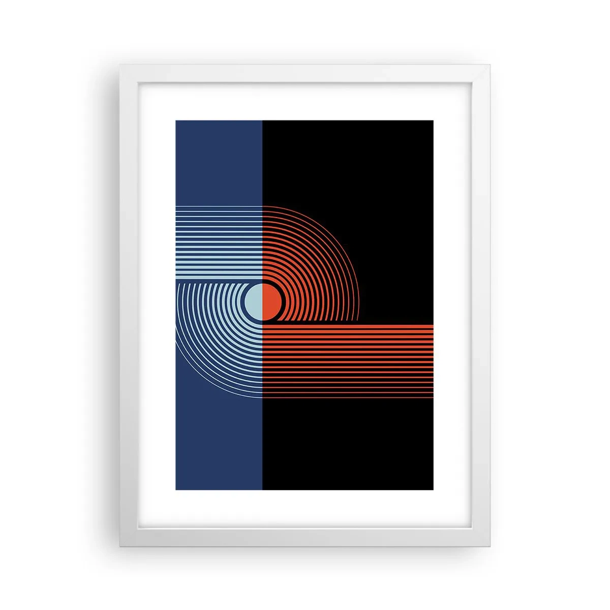 Affisch i vit ram - I en geometrisk kläm - 30x40 cm
