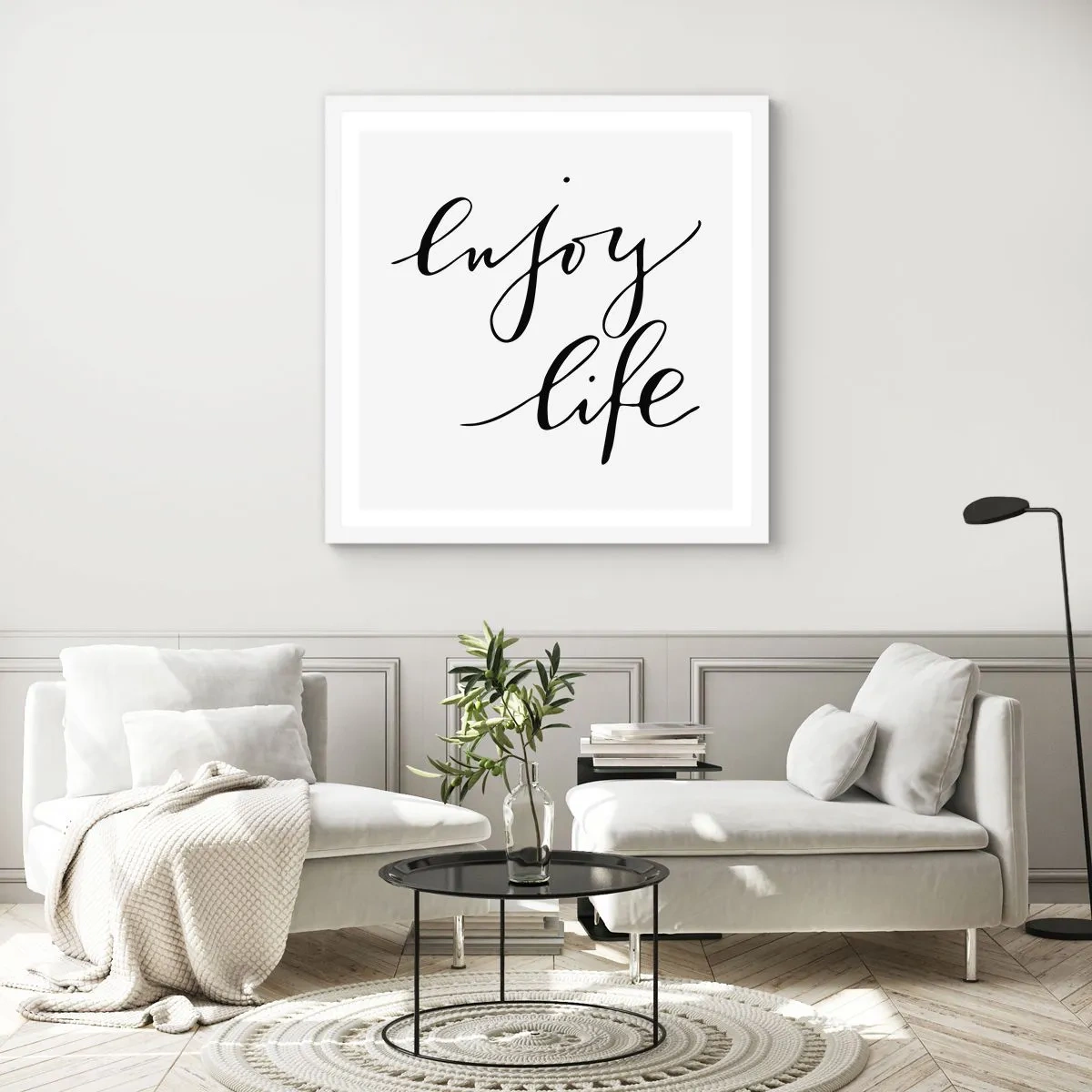 Affisch i vit ram - Ingenting att tillägga… - 40x40 cm