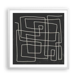 Affisch i vit ram - Inte så enkelt - 60x60 cm