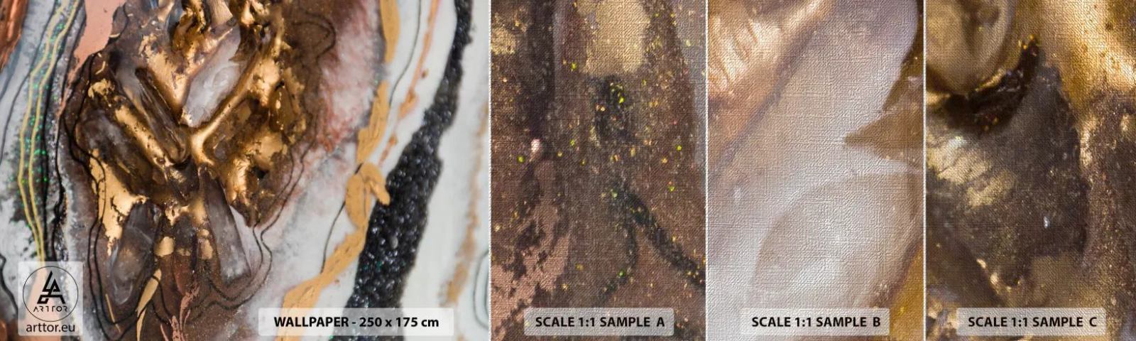 Provbit av fototapet Premium Canvas - Jordens element - Abstraktion, Grafik, Bit - 100x30 cm