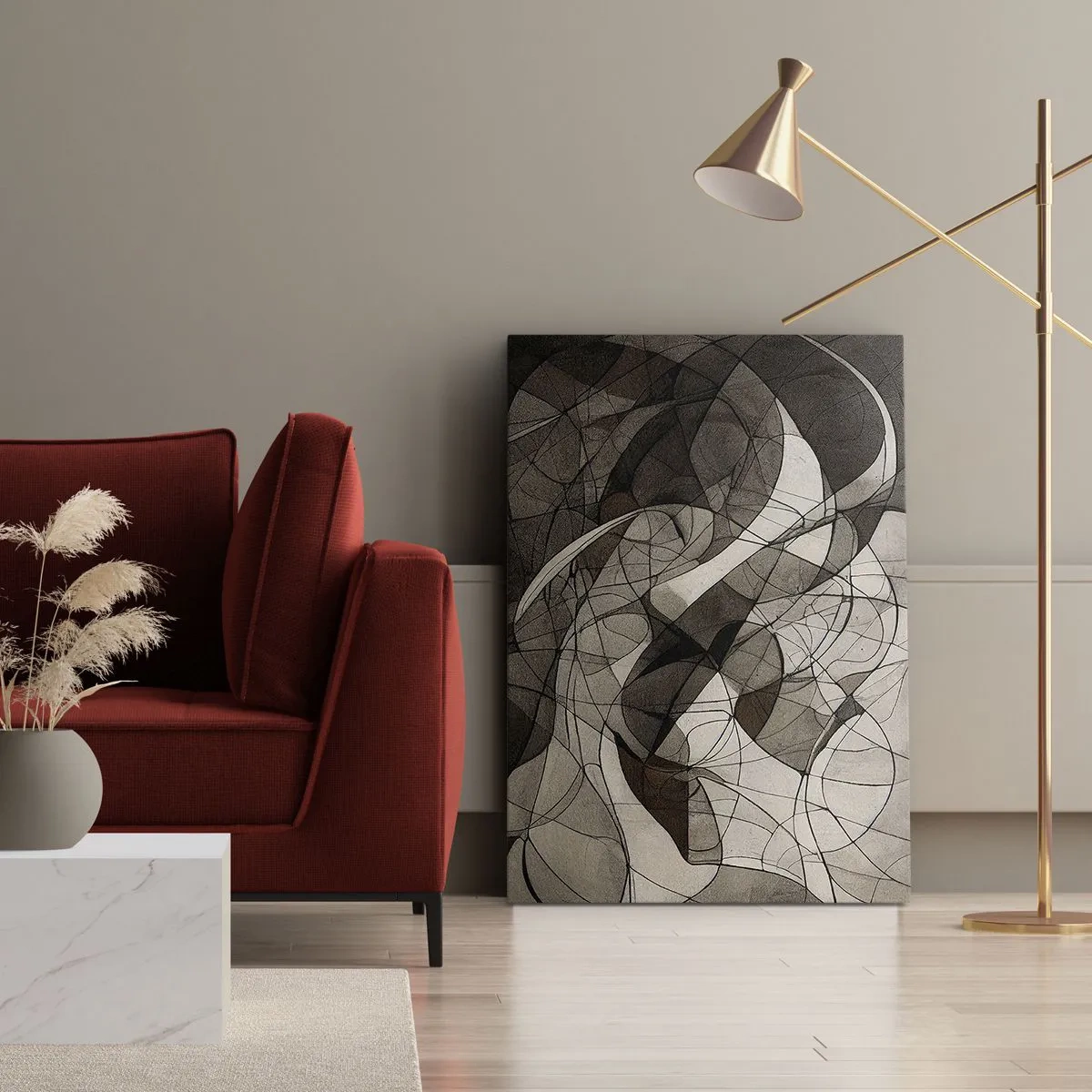 Canvastavla - Bild på duk - Cirkulation av jordens färger - 55x100 cm