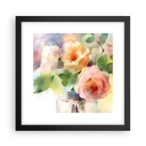 Affisch i svart ram - Delikat som en akvarell - 30x30 cm