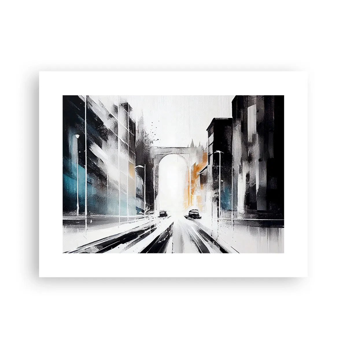 Affisch - Stadsstudie: arkitektur och rörelse - 40x30 cm