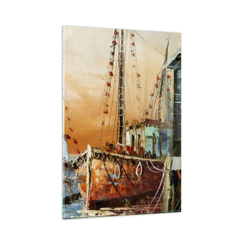 Glastavla - Bild på glas - Lugn hemresa - 80x120 cm