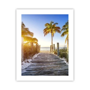 Affisch - Raka vägen till paradiset - 40x50 cm