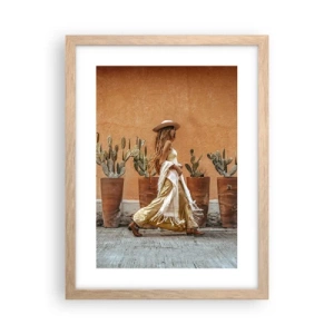 Affisch i ram av ljusek - I hippiestil - 30x40 cm