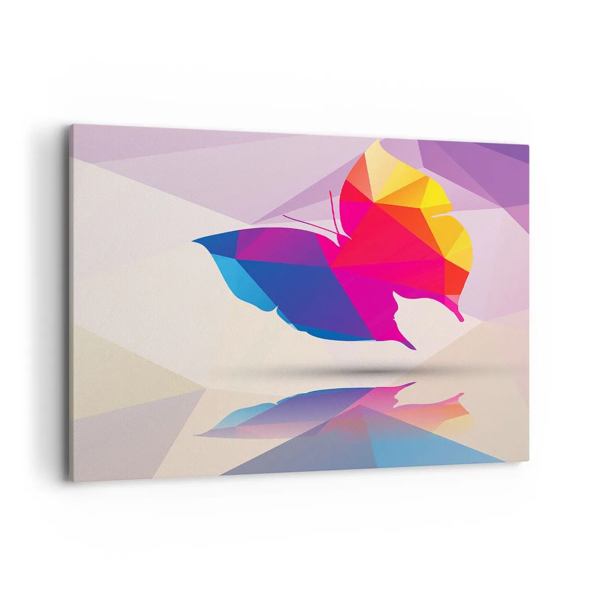 Canvastavla - Bild på duk - Fjärilregnbåge - 100x70 cm