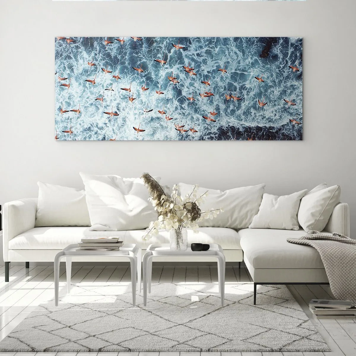 Glastavla - Bild på glas - Kustparad - 120x50 cm